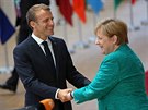 Nmecká kancléka Angela Merkelová a francouzský prezidentaEmmanuel Macron na...