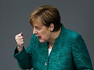 Nmecká kancléka Angela Merkelová pi projevu v Budestagu (28. ervna 2018)