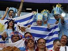 Fanouci Uruguaye se chystají na duel s Ruskem.