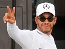 Lewis Hamilton, vítz kvalifikace na Velkou cenu Francie