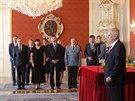 Prezident Milo� Zeman jmenoval na Pra�sk�m hrad� vl�du premi�ra Andreje Babi�e....