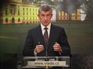Andrej Babi� a Jan Ham��ek na tiskov� konferenci kr�tce po jmenov�n� vl�dy....