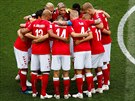 Dánský tým ped posledním zápasem základní skupiny mistrovství svta proti...