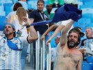 Argentintí fanouci jsou pipravení. ekají, jak se pedvedou Messi a spol. v...