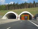 Vizualizace zábrany v tunelu Valík na dálnici D5 u Plzn. (28. ervna 2018)