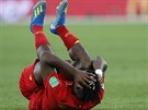 Belgický útoník Michy Batshuayi bhem utkání MS proti Anglii.