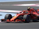 Kimi Räikkönen pi tréninku na Velkou cenu Francie formule 1.