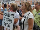 Protestní mítink v Roudnici nad Labem. (21. června 2018)