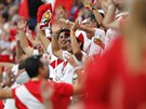 Fanouci Peru si v zápase proti Austrálii uívali vedení svého týmu.