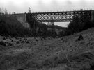 Ocelový most na trati Kimov - Reitzenhain v roce 1986