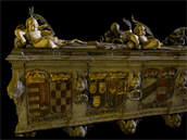 Vizualizace cínového sarkofágu Rudolfa II.