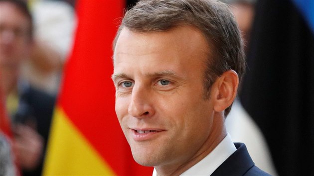 Francouzsk prezident Emmanuel Macron na summitu EU v Bruselu (28. ervna 2018)