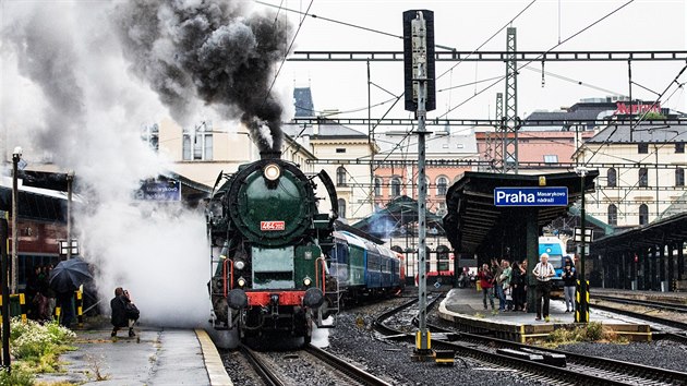 Prezidentsk� vlak na Masarykov� n�dra�� v Praze (28. �ervna 2018)