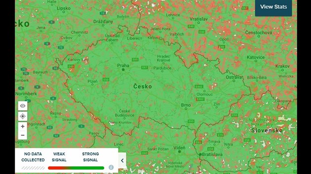 OpenSignal prostřednictvím uživatelských dat mapuje kvalitu mobilního signálu ve 191 státech