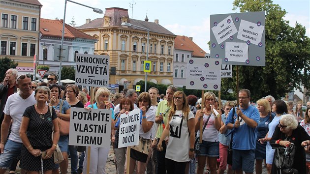 Protestn mtink v Roudnici nad Labem. (21. ervna 2018)