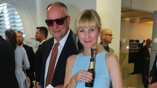 Ondřej Trojan a jeho manželka Barbara Trojanová na MFF KV (Karlovy Vary, 29. června 2018)
