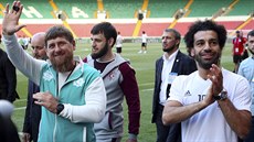Autoritářský čečenský vůdce Ramzan Kadyrov a hvězda egyptské fotbalové...