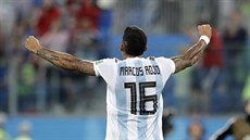 HRDINA. Marcos Rojo rozhodl gólem o vítzství Argentiny nad Nigérií.