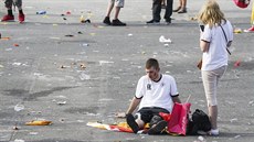 PRÁZDNOTA Fanzóna v Hamburku krátce po vy�azení N�mecka na mistrovství sv�ta.