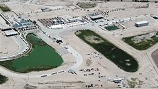 Dron natoil Trumpovo uteenecký tábor na hranicích s Mexikem