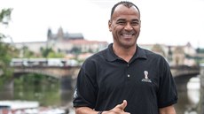 Bývalá opora brazilské fotbalové reprezentace Cafú v Praze.