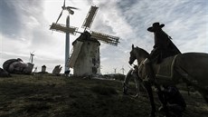 Z natáení filmu Mu, který zabil Dona Quijota