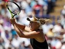 Dánka Caroline Wozniacká ve finále turnaje v Eastbourne.