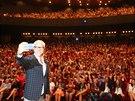 Tim Robbins se druhý den festivalu setkal s filmovými fanouky ve Velkém sále...