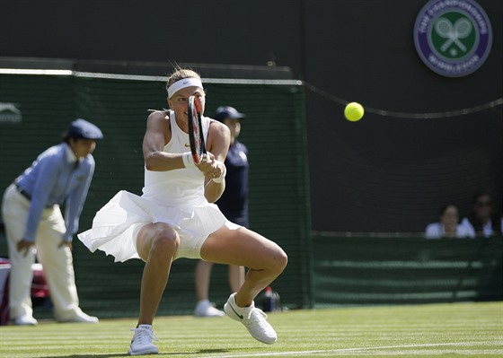 Petra Kvitová v prvním kole Wimbledonu.