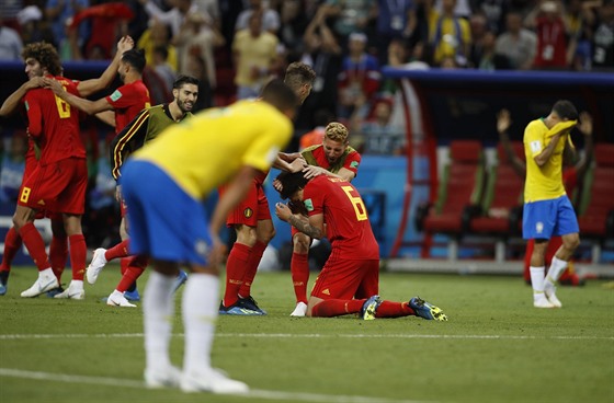 Radost i smutek. Belgičtí fotbalisté ve čtvrtfinále mistrovství světa vyřadili...