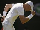 Britská jednika Kyle Edmund v prvním kole Wimbledonu.