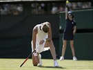 BRZKÝ KONEC. Tenistka Petra Kvitová se louí s oblíbeným Wimbledonem u v prvním...