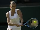 Karolína Plíková ve tetím kole Wimbledonu.