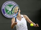 Karolína Plíková v osmifinále Wimbledonu.