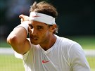Svtová jednika Rafael Nadal v osmifinále Wimbledonu.