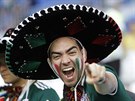 Mexický fanouek se chystá na osmifinálový souboj s Brazílií.