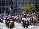 Spanilá jízda motorek Harley Davidson centrem Prahy, kterou vrcholily oslavy...