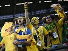 Braziltí fanouci se chystají na tvrtfinále mistrovství svta, ve kterém...