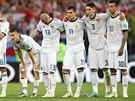Fotbalisté Ruska během penaltového rozstřelu se Španělskem