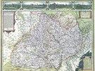 Mapa Moravy vytvoená Janem Amosem Komenským