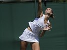 eská tenistka Karolína Plíková servíruje v prvním kole Wimbledonu. V zápase...