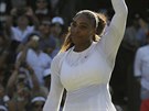 Vítězství. Američanka Serena Williamsová vstoupila do 132. ročníku Wimbledonu...