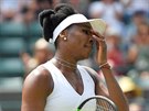 Nikterak nadšená. Reakce americké tenistky Venus Williamsové během druhého kola...
