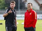 Zlínský sportovní editel Zdenk Grygera (vlevo) a Fabio Cannavaro, který...