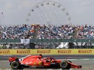 Sebastian Vettel bhem kvalifikace na Velkou cenu Británie