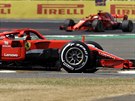 Kimi Räikkönen bhem kvalifikace na Velkou cenu Británie