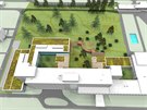 Modernizace psychiatrick kliniky v Brn pot i s oivenm parku, kde se...