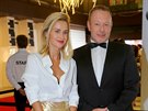 Michal Dvoák a jeho manelka Lucie (Karlovy Vary, 7. ervence 2018)