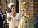 Vévodkyn Kate, její syn Louis a arcibiskup z Canterbury Justin Welby na...