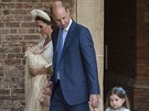 Vévodkyn Kate a princ William s dtmi na ktu prince Louise (Londýn, 9....